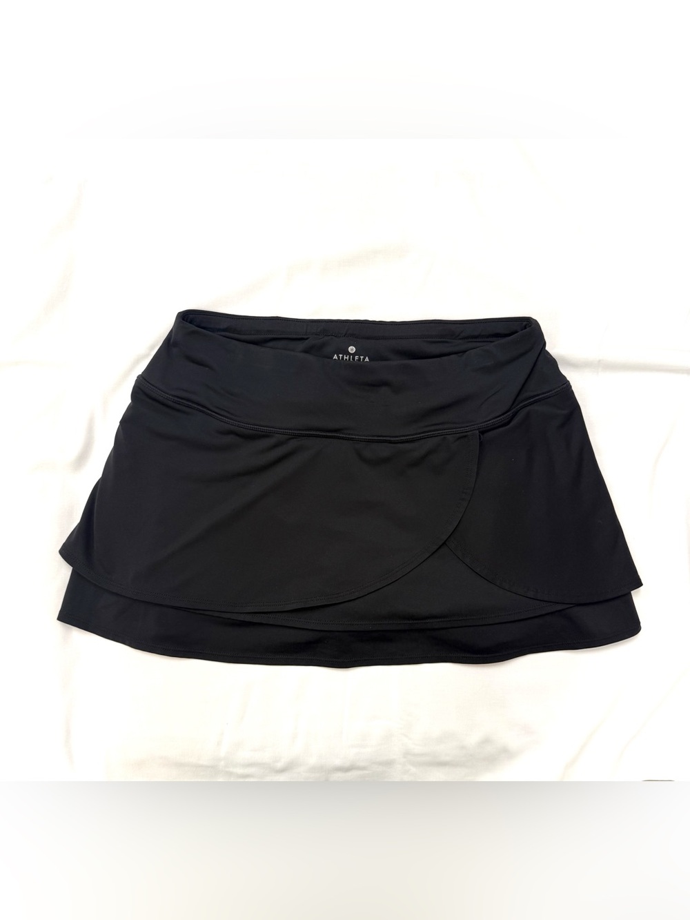 Athleta Black Athletic Tennis Golf Skort Skirt Built In Shorts Size Small